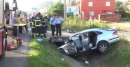 Ordu’da otomobil su kanalına düştü: 3 yaralı