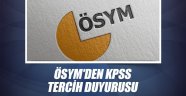 ÖSYM'den KPSS tercih duyurusu