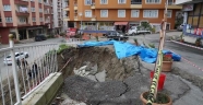 Rize'de yol çökmesi