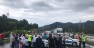Samsun-Ordu Karayolu'nda araç geçişleri durduruldu