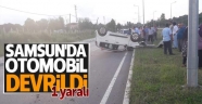Samsun'da otomobil devrildi: 1 yaralı