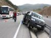 GÖLKÖYLÜ AİLE MEMLEKET YOLUNDA KAZA GEÇİRDİ
