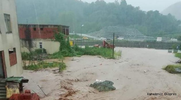 Trabzon'daki şiddetli sağanak