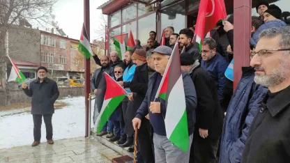 Ardahan’da cuma çıkışı Filistin’e destek açıklaması