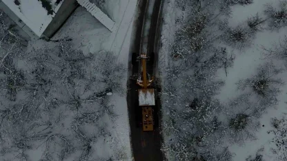 Atakum kırsalında kar mesaisi