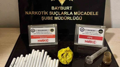 Bayburt’ta yapılan uyuşturucu operasyonunda bonzai ve lyrica ele geçirildi