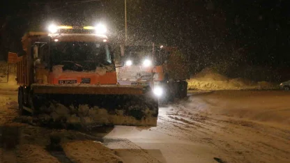 Bolu Dağı’nda kar yağışı devam ediyor