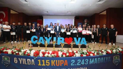 Çayırovalı sporcular 2025’te 354 madalya ve 14 kupa kazandı