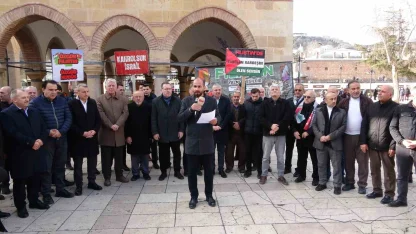 Kastamonu’da vatandaşlar Filistin için ses yükseltti