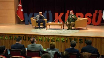 KBÜ’de Ömer Özkök ve Hikmet Genç öğrencilerle bir araya geldi