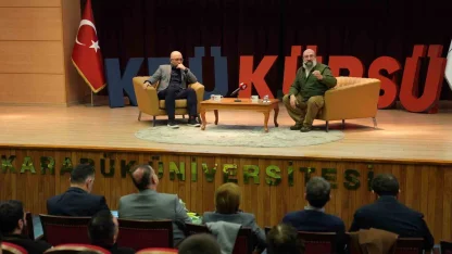 KBÜ’de Ömer Özkök ve Hikmet Genç öğrencilerle bir araya geldi