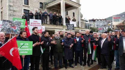 Ordu’da Filistin’e destek, İsrail’e tepki