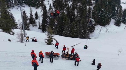 Ordu’daki kayak merkezinde gerçeğini aratmayan kurtarma tatbikatı