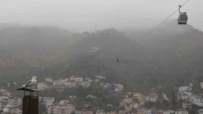 Ordu’nun ‘seyir terasında’ sis güzelliği