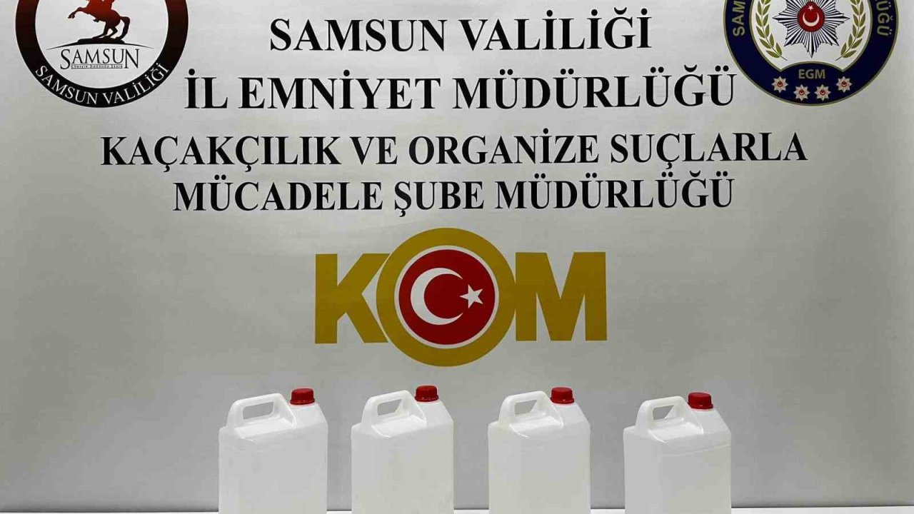 Samsun’da yılbaşı öncesi kaçak alkol operasyonu