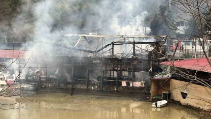 Sera Gölü’ndeki turistik işletmede yangın