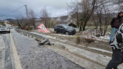 Zonguldak’ta kar yağışı kazayı beraberinde getirdi: 2 kişi yaralandı