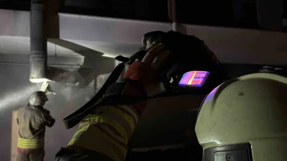 Baca yangınına termal kameralı müdahale