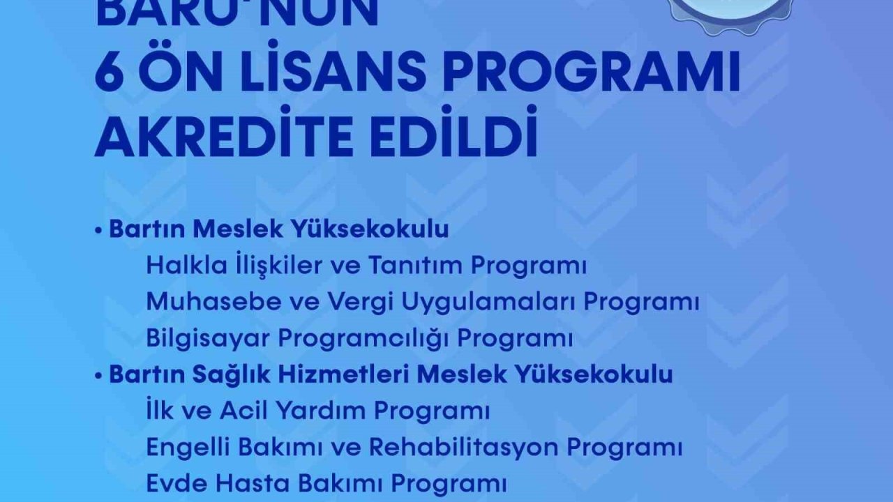 BARÜ’nün 6 ön lisans programı akredite edildi