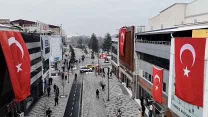 Düzce birlik oldu, sokaklar Türk bayrakları ile donatıldı