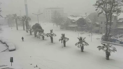 Düzce yeni yıla karla girdi