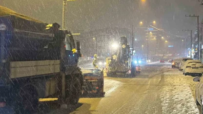 Düzce’nin yüksek kesimlerinde kar kalınlığı 10 santimetreye ulaştı