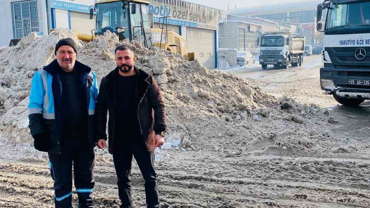 Emre Akdoğan sahada, esnaf rahatta: Sanayide kar engeli aşıldı