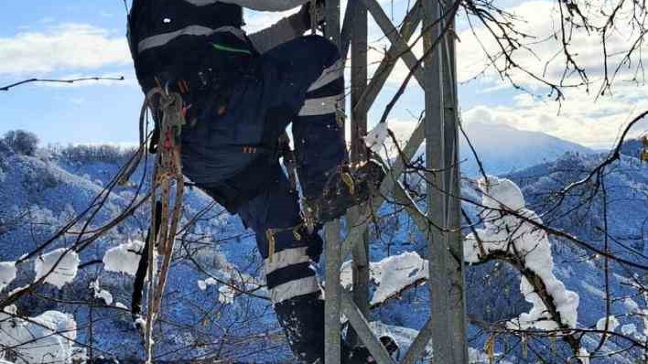 Giresun’da kesintisiz enerji için kar kış demeden çalışıyorlar