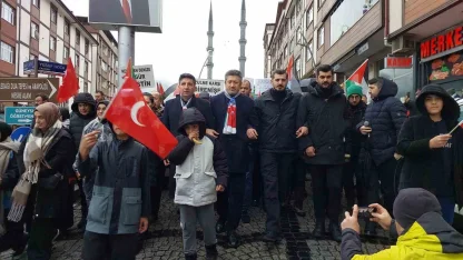 Güneysu’dan Galata’ya destek yürüyüşü