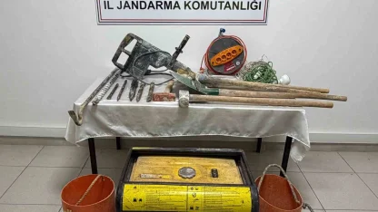 Jandarmadan Tokat’ta kaçak kazı baskını