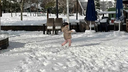 Karın yağışına en çok çocuklar sevindi