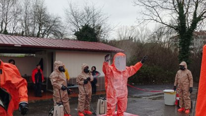 KBRN eğitimi sonrası arama kurtarma ekiplerinden saha tatbikatı