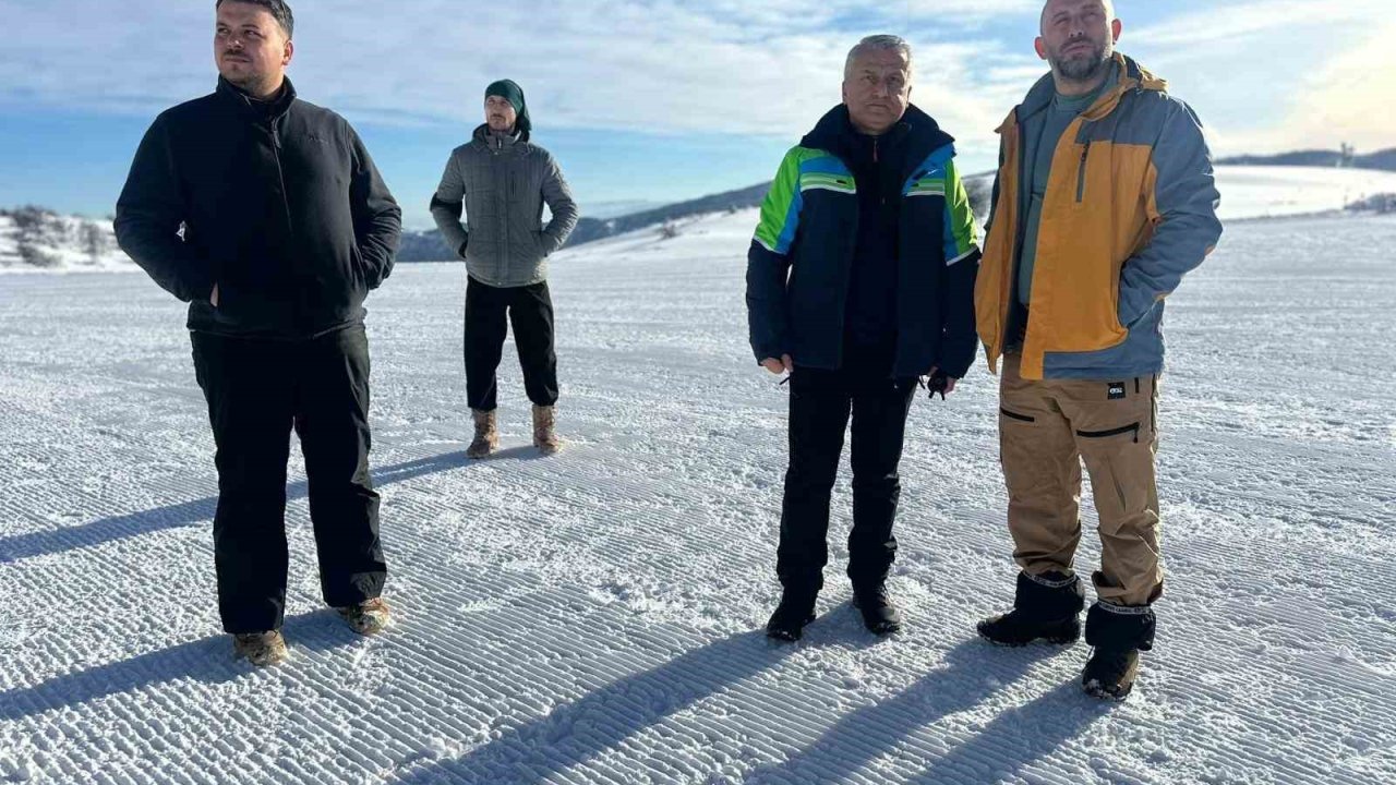 Keltepe kayak festivali öncesi hazırlıklar yerinde incelendi