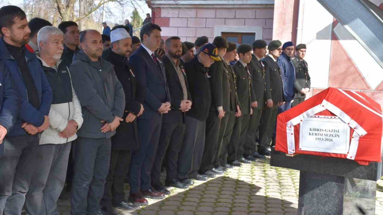 Kıbrıs gazisi törenle son yolculuğuna uğurlandı
