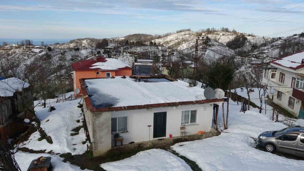 Ordu’nun yükseklerinde kar manzaraları