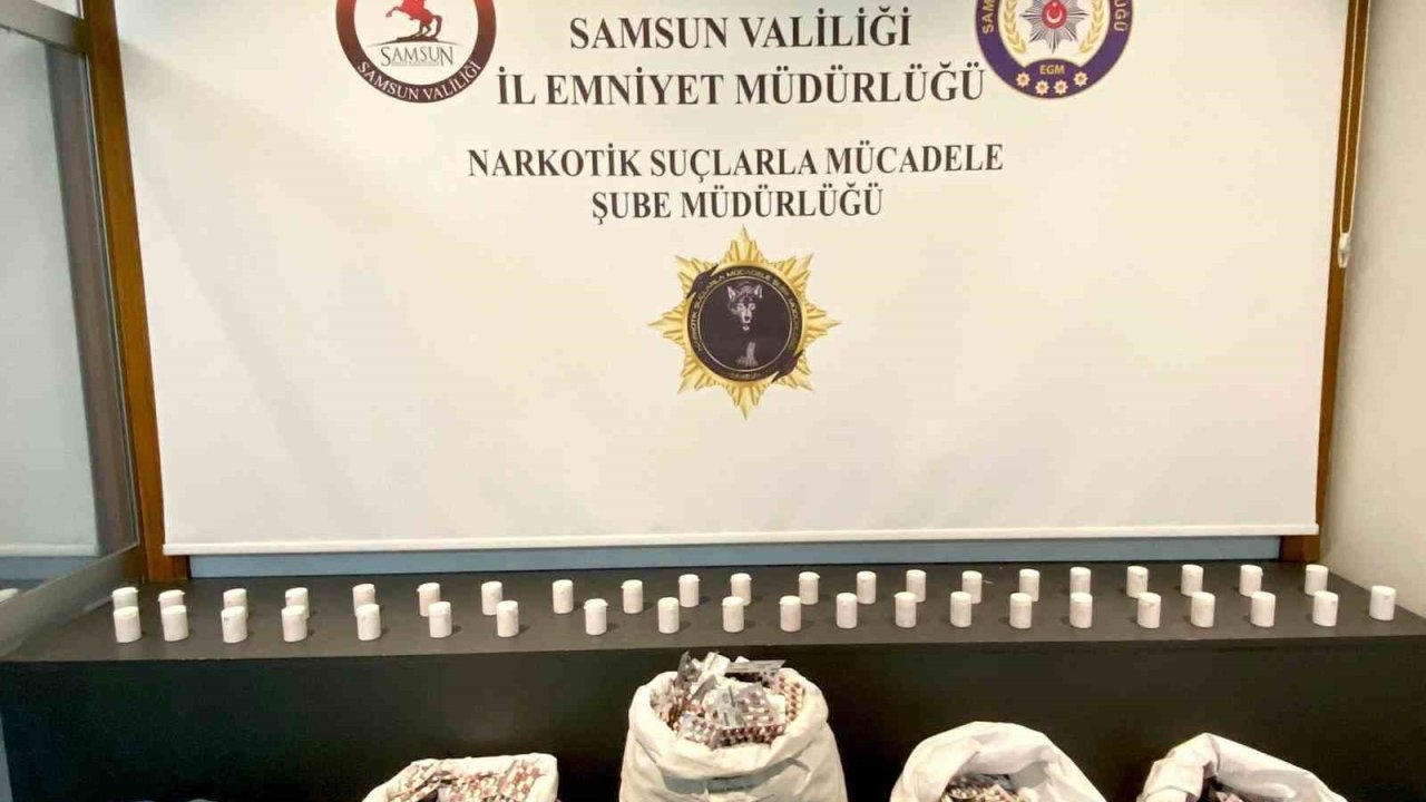 Samsun’da 36 bin sentetik ecza ele geçirildi: 3 gözaltı