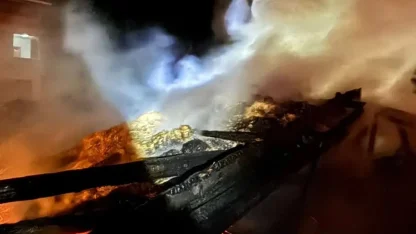 Sinop’ta samanlık yangını