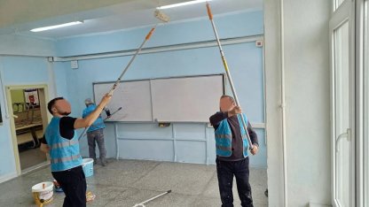 Sinop’ta yükümlülerden okullara bakım ve onarım desteği