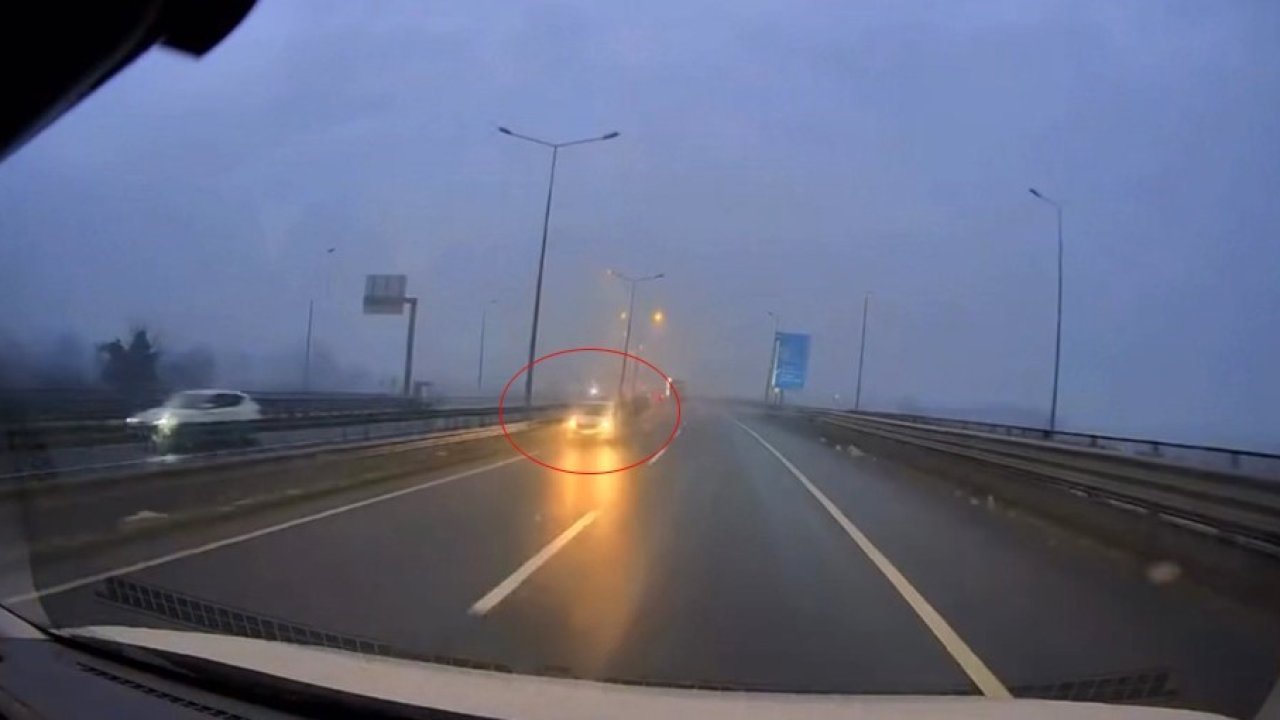 Ters şeritten gelen otomobil ortalığı birbirine kattı