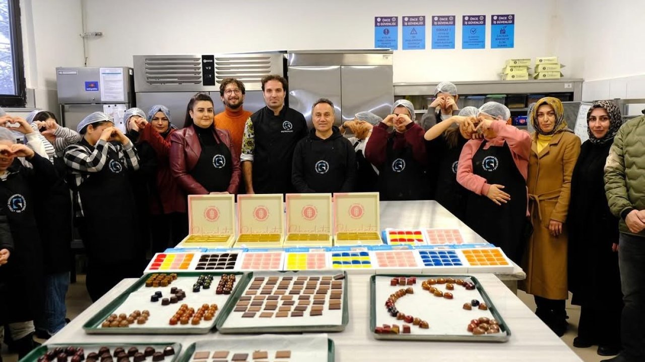 Tokat’ta koruma altındaki çocuklara çikolata yapım eğitimi verildi
