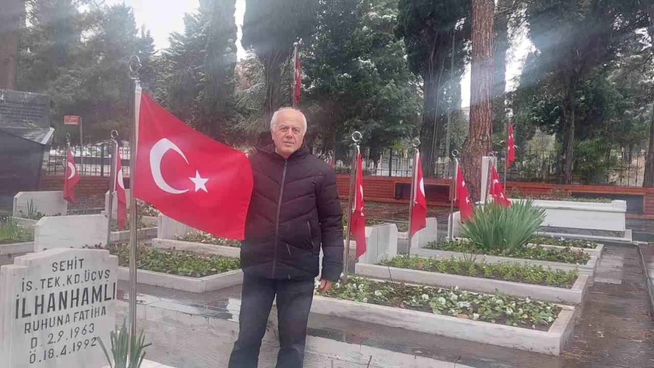 Yeni yılın ilk gününde şehit kardeşini yalnız bırakmadı