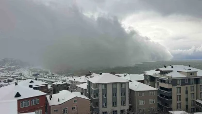 Zonguldak’a kar fırtınası geldi