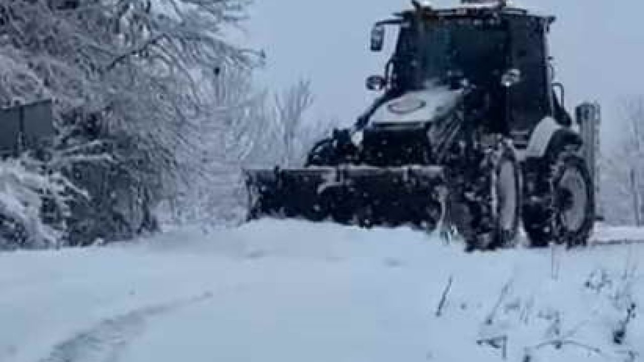 Zonguldak’ta kar yağışı nedeniyle 82 köy yolu ulaşıma kapandı