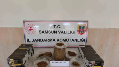 Alaçam’da kaçak tütün mamulleri operasyonu
