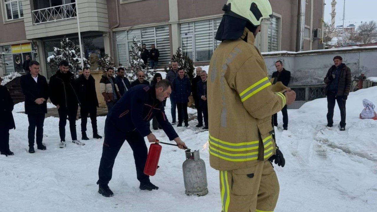 Demirözü’nde yangın tatbikatı gerçekleştirildi