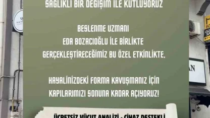 Ereğli’de ücretsiz diyetisyen desteği ve vücut analizi etkinliği