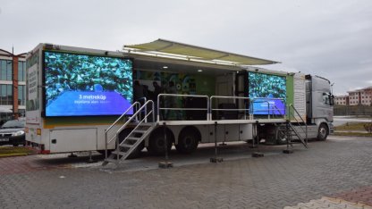 Kastamonu Üniversitesi’nde "çevre tırı" öğrencilerle buluştu