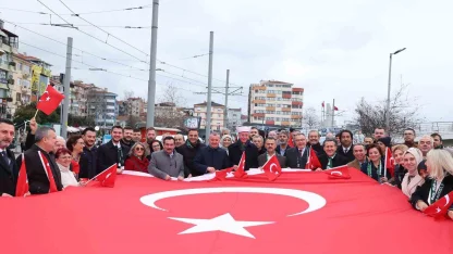 Kocaeli protokolü ve vatandaşlar Batı Trakya Türkleri için yürüdü