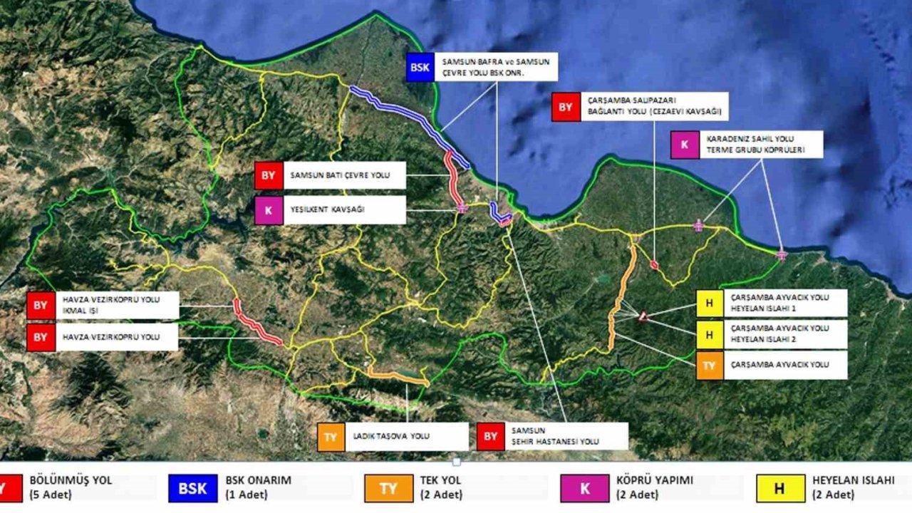 Samsun’a 27 milyar TL’lik yol yatırımı