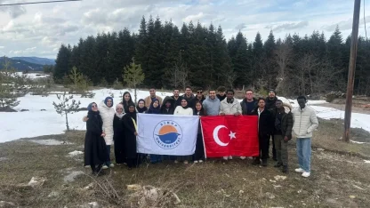 Sinop’ta uluslararası öğrencilerin kar keyfi